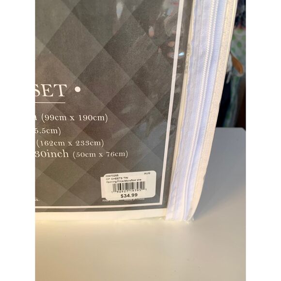 Evoke Home Awake To Inspiration Grey Twin 3 piece Size Sheet Set Microfiber GEO - Picture 8 of 9